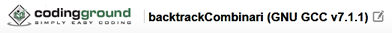 backTrackCombinari