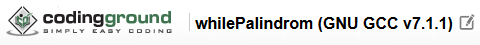 whilePalindrom